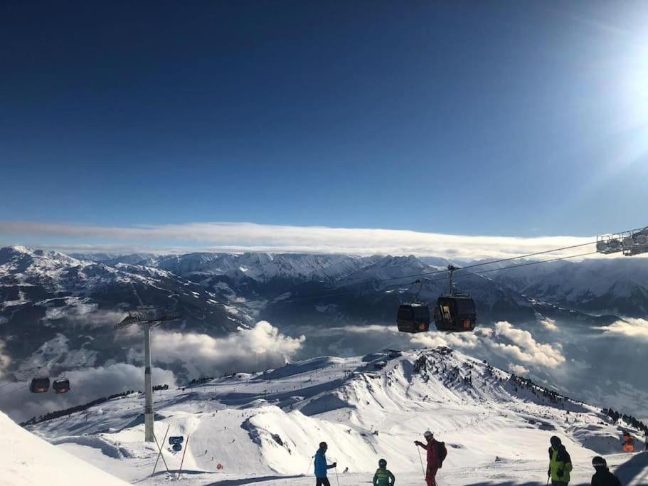 Ferienhaus Zillertal Panorama Blick Balkon Sauna Zellberg Exteriér fotografie