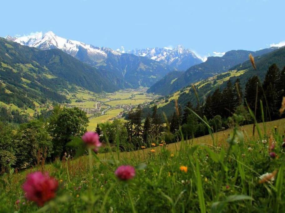 Ferienhaus Zillertal Panorama Blick Balkon Sauna Zellberg Exteriér fotografie