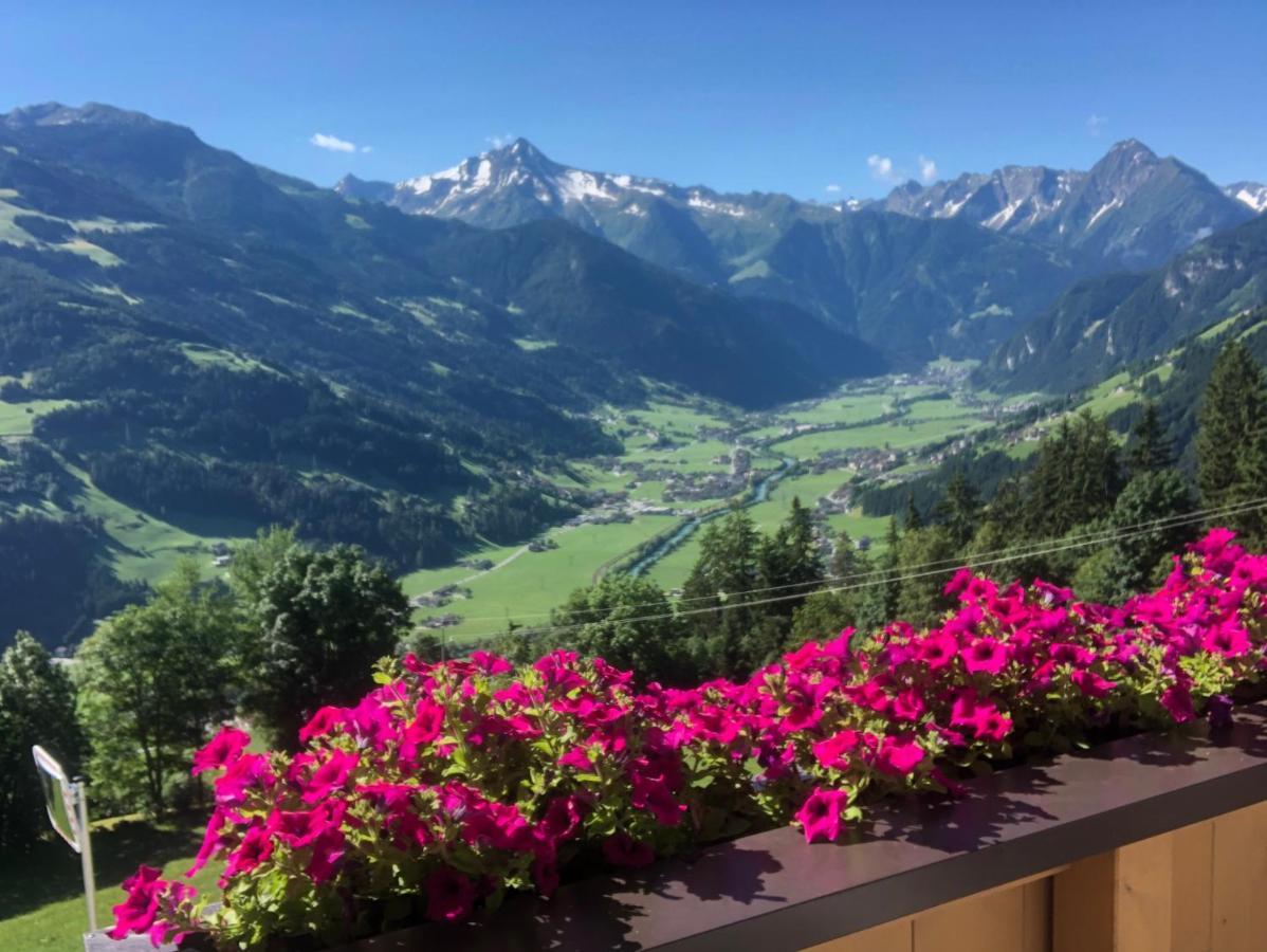 Ferienhaus Zillertal Panorama Blick Balkon Sauna Zellberg Exteriér fotografie