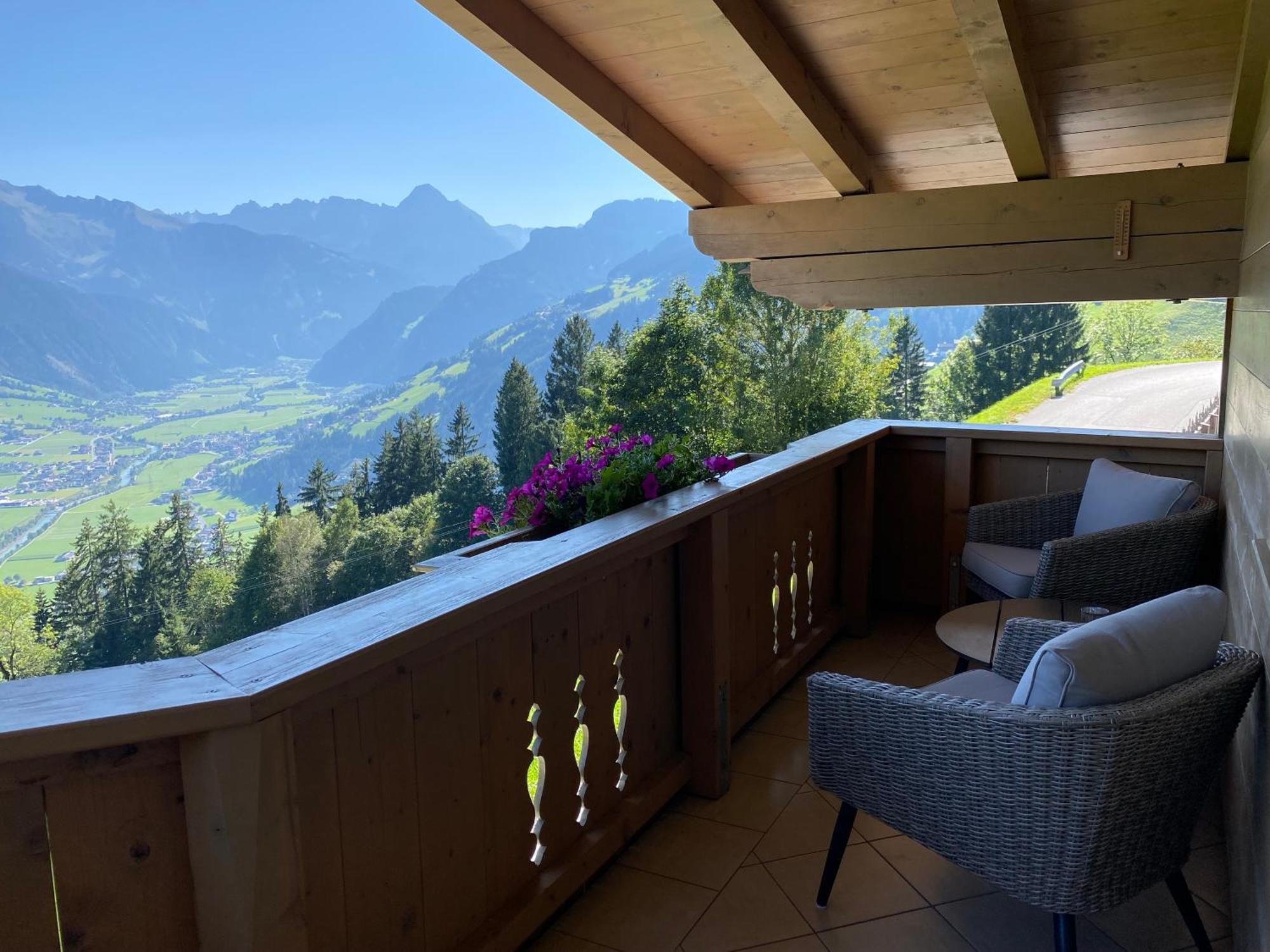 Ferienhaus Zillertal Panorama Blick Balkon Sauna Zellberg Exteriér fotografie